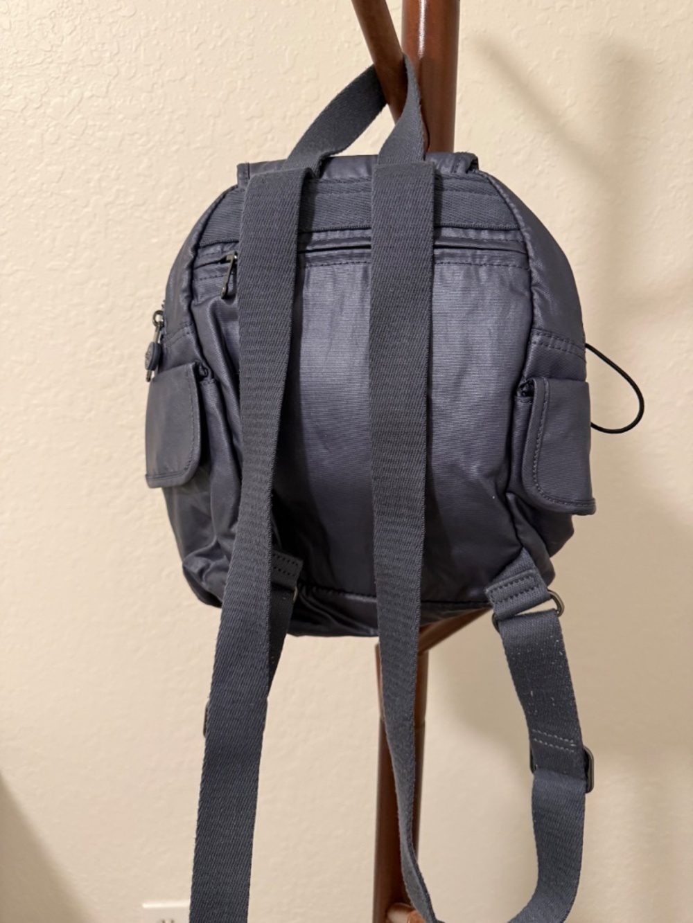 Kipling Metallic Gray Multi-Pocket Backpack - Picture 2 of 2